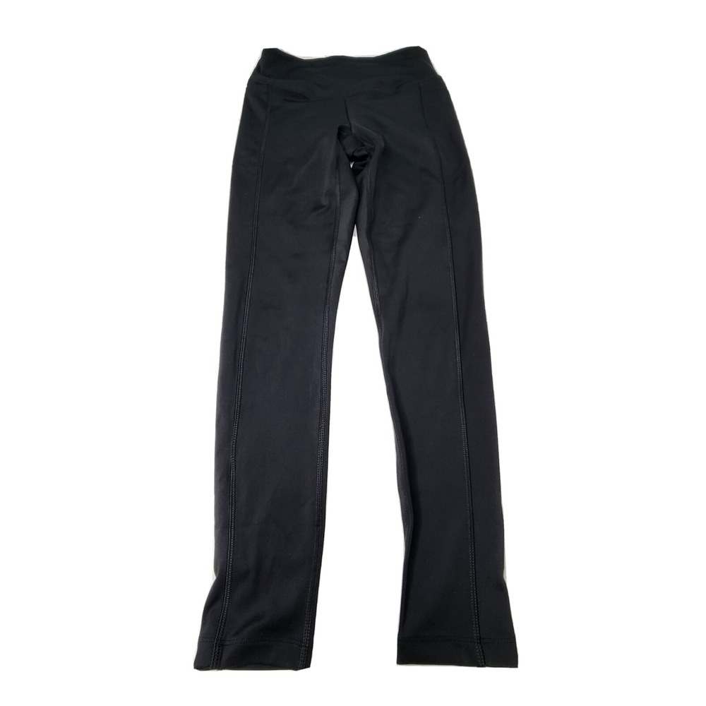 PINK Active Victoria's Secret Womens Solid Black Leggings Size XS 2 Side Pockets